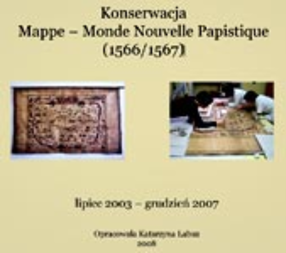 Konserwacja Mappe-Monde Nouvelle Papistique 1566