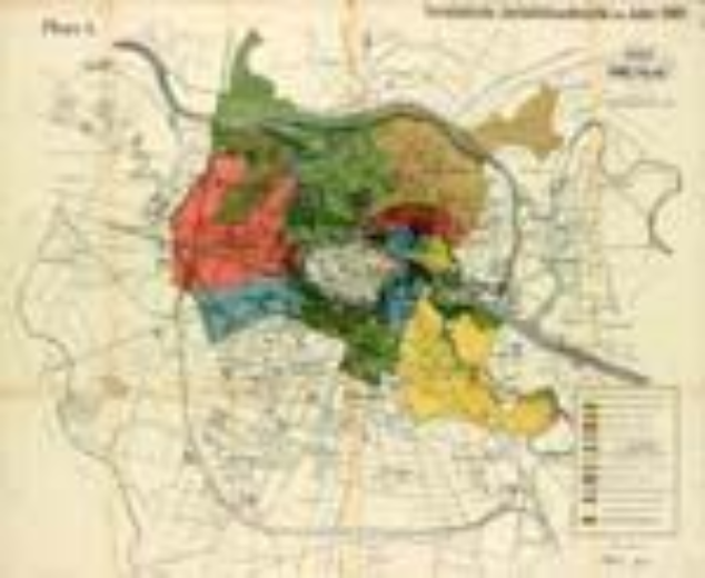 Plan von Breslau. Vorst&auml;dtische Jurisdictionsbezirke im Jahre 1808